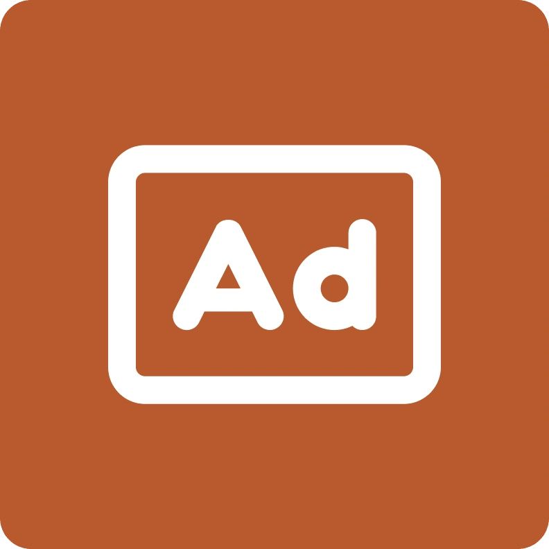 Icon of an ad block