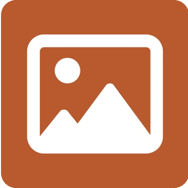 Orange square with a photo icon.