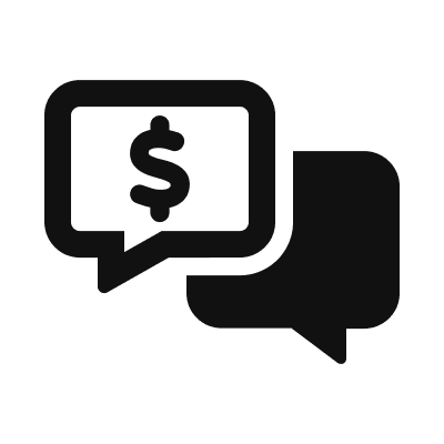 A feminine person wearing headphones while working on a laptop, in front of a background of abstract shapes and charts.